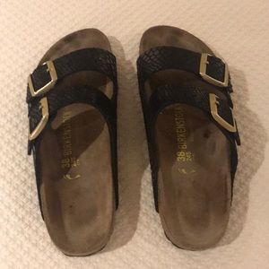 Black Metallic Birkenstocks
